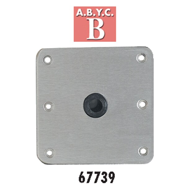 Attwood Attwood 67739 Lock'N-Pin 3/4" Pin Base - Stainless Steel with Nylon Bushing, Non-Threaded - 7" x 7" 67739 - main